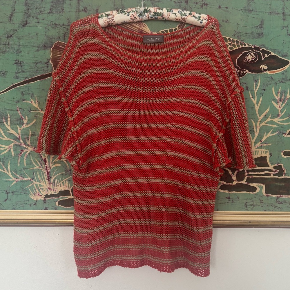 Wooden Ships Bohemian Striped Lounge Sweater